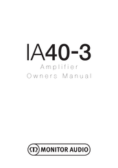 Monitor Audio IA40-3 Owner's Manual
