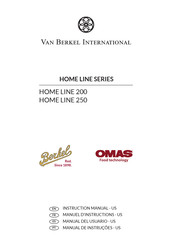Van Berkel International HOME LINE 250 Instruction Manual