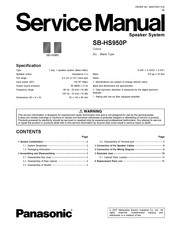 Panasonic SB-HS950P Service Manual