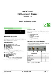 IEI Technology RACK-220G Quick Installation Manual