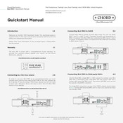 Chord Blu MkII Quick Start Manual