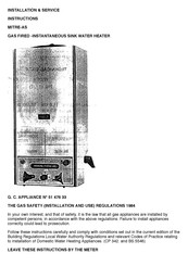 Main Mitre-AS Installation And Service Instructions Manual