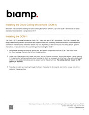 Biamp DCM-1 Manual