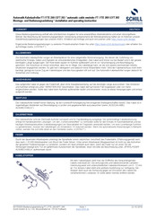 Schill FTE 260 Installation And Operating Instruction
