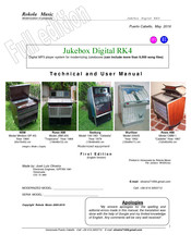 Rokola Music Jukebox Digital RK4 Technical And User Manual
