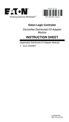 Eaton ELC-CADNET Instruction Sheet