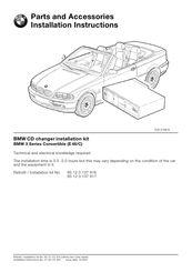 BMW 65 12 0 137 916 Installation Instructions Manual