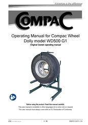 Compac WD500 G1 Operating Manual
