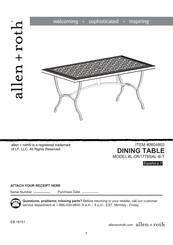 Allen + Roth L-DN1779SAL-B-T Manual