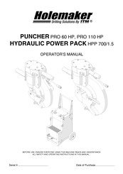 HOLEMAKER HPP 700/1.5 Operator's Manual