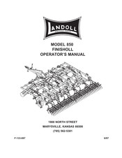 Landoll 850 FINISHOLL Operator's Manual