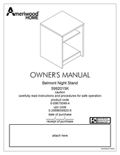 Ameriwood HOME Belmont 5992015K Owner's Manual