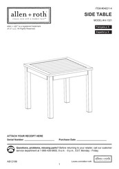 Allen + Roth A-1321 Manual