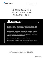 Kitagawa TT200BE-01 Instruction Manual