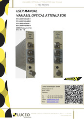 Luceo Technologies PARALLEX SYSTEM L-6001-VOAMM-1 User Manual