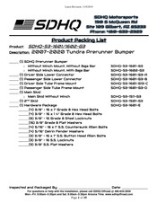 SDHQ 53-1602-G3 Install Instructions Manual