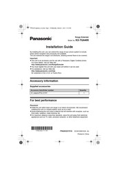 Panasonic KX-TGA405 Installation Manual