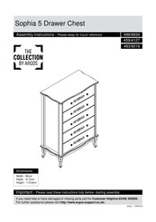 Argos Sophia 5 Drawer Chest Assembly Instructions Manual