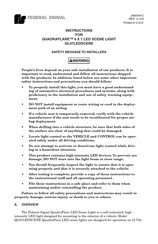 Federal Signal Corporation QUADRAFLARE QL97LEDSCENE Instructions Manual