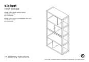 Target Siebert 4 shelf bookcase Assembly Instructions Manual