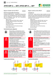 Bender ATICS-BP-2 SET Series Manual