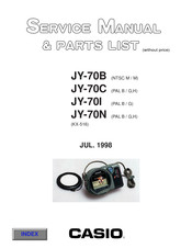 Casio JY-70I Service Manual & Parts List