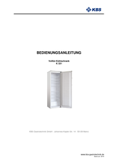 KBS Gastrotechnik K 331 Instruction Manual