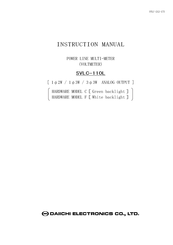 Daiichi Electronics SVLC-110L Instruction Manual