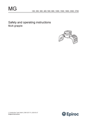 Epiroc MG 200 Safety And Operating Instructions Manual
