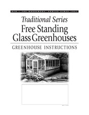 BCG Traditional Free Standing Glass Greenhouses Instructions Manual