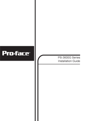 Pro-Face PS-3600G Series Installation Manual