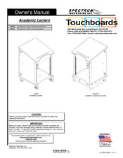 Spectrum Industries Academic Lectern 55421 Owner's Manual