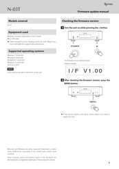 Esoteric N-03T Firmware Update Manual