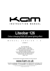 Kam Liteobar 126 Instruction Manual