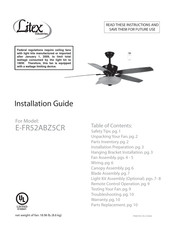 Litex Industries E-FR52ABZ5CR Installation Manual