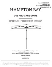 HAMPTON BAY BEACON PARK FRS80938A-ST-1 Use And Care Manual