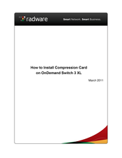 Radware OnDemand Switch 3 XL Installation Instructions Manual