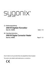 Sygonix 2144954 Operating Instructions Manual