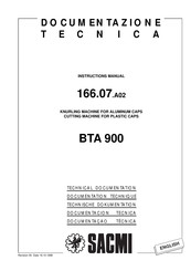 Sacmi BTA 900 Instruction Manual