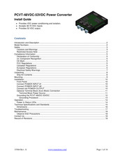 Transition Networks PCVT-48VDC-53VDC Install Manual