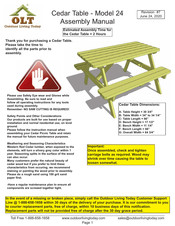 OLT Cedar Table 24 Assembly Manual