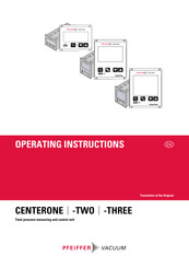 Pfeiffer Vacuum CENTERONE-THREE Operating Instructions Manual