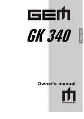 Generalmusic GEM GK 340 Owner's Manual