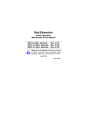 Wood-mizer BX6 Safety, Operation, Maintenance & Parts Manual