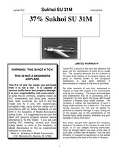 Academy of Model Aeronautics Sukhoi SU 31M Instructions Manual
