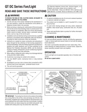 NuTone QT DC 110 Installation Manual