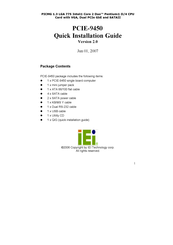 IEI Technology PCIE-9450 Quick Installation Manual