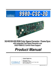 Cobalt Digital Inc 9980-CSC-3G Product Manual