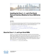 Cisco NIM-4T Installing