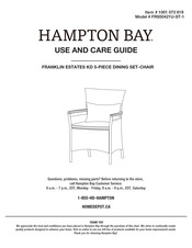 HAMPTON BAY 1001 073 619 Use And Care Manual